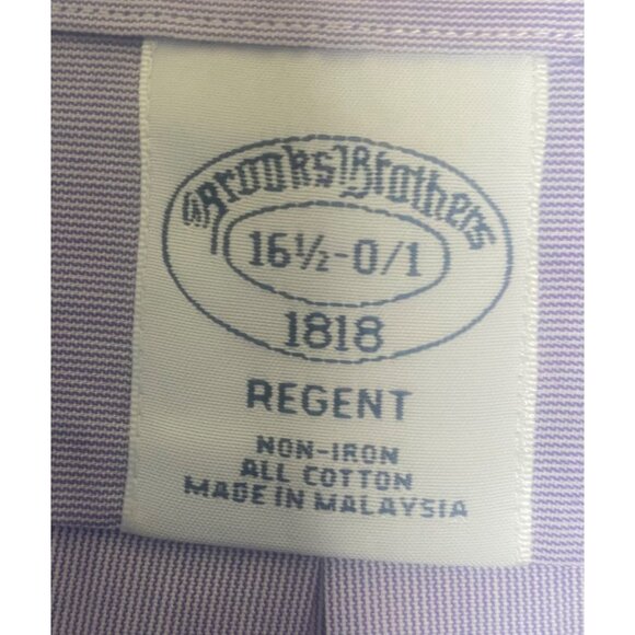 Brooks Brothers Mens Regent Non-Iron Cotton Dress Shirt 16.5 Button-Up READ - Picture 2 of 7